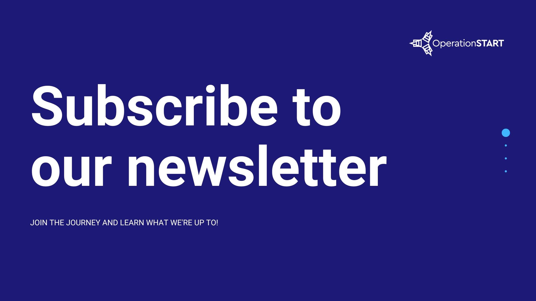 Subscribe to our newsletter